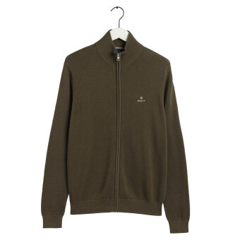 Gant - Gant - Pique cardigan | Strik Dark Leaf