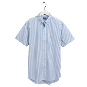 Gant - Gant - Cotton shirt ss | K/Æ Skjorte Capri Blue