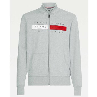 Tommy Hilfiger  - Tommy Hilfiger - Organic Cotton Zip Through | Cardigan Medium Grey