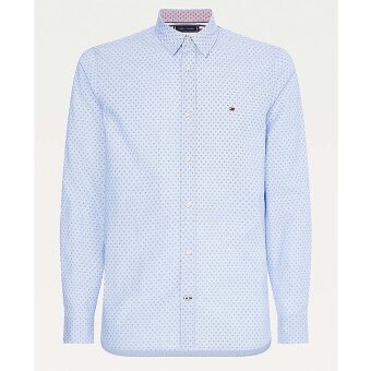 Tommy Hilfiger  - Tommy Hilfiger - Micro dotted shirt | Skjorte Copenhagen Blue