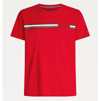 Tommy Hilfiger  - Tommy Hilfiger - Signatue Organic Tee | T-shirt Primary Red