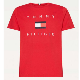 Tommy Hilfiger  - Tommy Hilfiger - Flag Print Organic | T-shirt Primary Red