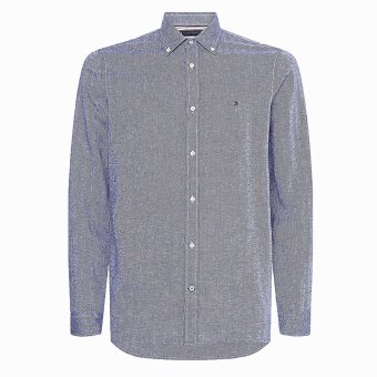 Tommy Hilfiger  - Tommy Hilfiger - Linnen Cotton | Skjorte Yale Navy