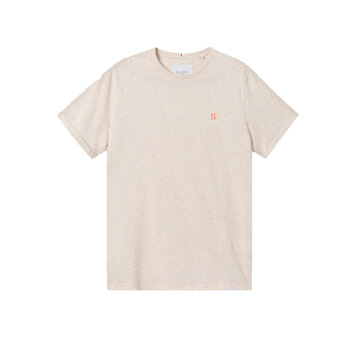 LES DEUX - Les Deux - Nørregaard tee | T-shirt Ivory Melange-Orange