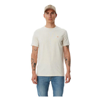 LES DEUX - Les Deux - Nørregaard tee | T-shirt Ivory Melange-Orange