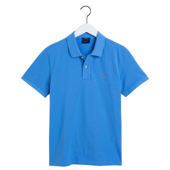Gant - Gant - Solid Pique Rugger | Polo T-shirt Pacific Blue