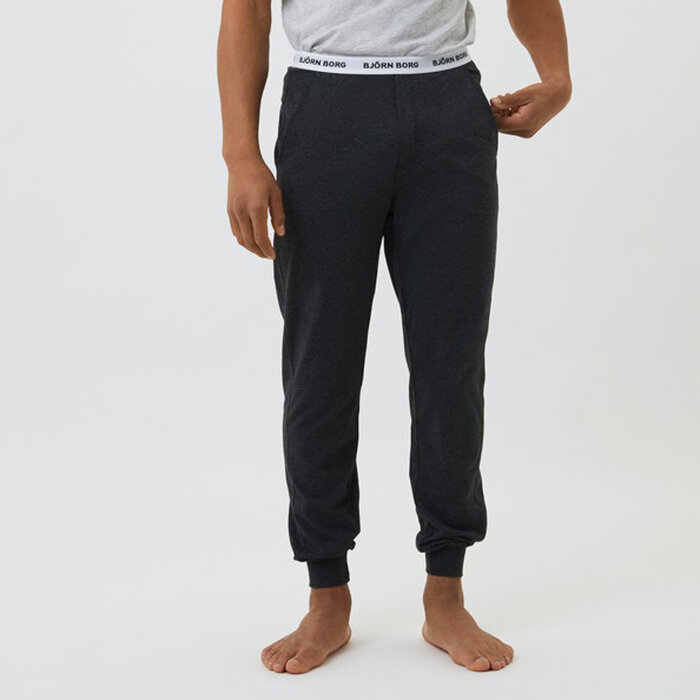 Bjørn Borg - Bjørn Borg - Cuffed pyjamas pant | Pyjamas Buks Anthracite