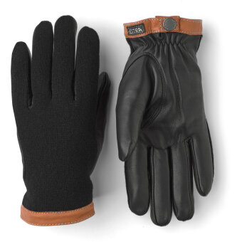 Hestra - Hestra - Deerskin wool tricot | Handske Sort