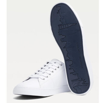 Tommy Hilfiger  - Tommy Hilfiger - Essential leather lace-up Trainers | Sneakers Hvid