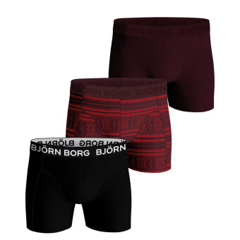 Bjørn Borg - Bjørn Borg - 3-pack | Tights Black Print Red