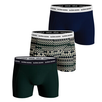 Bjørn Borg - Bjørn Borg - 3-pack | Tights Green Print Navy Blue