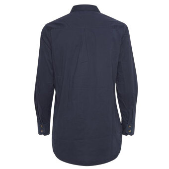Pulz Jeans ( Dame )  - PULZ - PZELNA L/S SHIRT | SKJORTE DARK SAPPHIRE