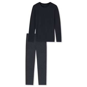 Schiesser - Schiesser - Pyjamas Jersey | Sort/Blå