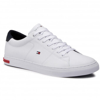 Tommy Hilfiger  - Tommy Hilfiger - Leather | Sneakers Hvid