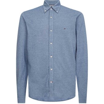 Tommy Hilfiger  - Tommy Hilfiger - 1985 Knitted dobby shirt | Skjorte Dark navy 