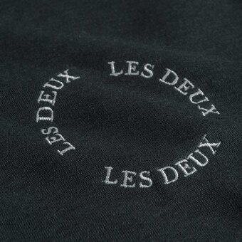 LES DEUX - Les Deux - Circle hoodie | Hættetrøje Raven/blue