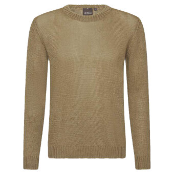 Oscar Jacobson - Oscar Jacobson - Adrian roundneck | Strik Suede beige