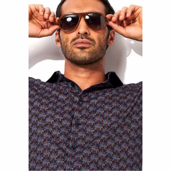 Desoto - Desoto - 51431 BD | K/Æ Skjorte navy orange palms