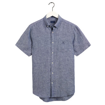 Gant - Gant - Linen shirt | Hør K/Æ Skjorte Persian Blue 