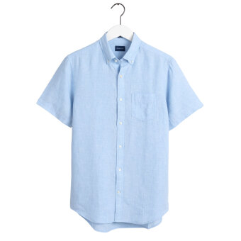 Gant - Gant - Linen shirt | Hør K/Æ Skjorte Capri Blue