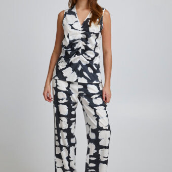 Pulz Jeans ( Dame )  - PULZ - PZCALLA | TOP BLACK PRINTET