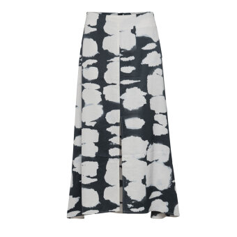 Pulz Jeans ( Dame )  - PULZ - PZCALLA SKIRT | NEDERDEL BLACK PRINTET