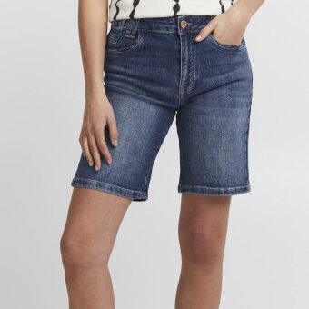 Pulz Jeans ( Dame )  - PULZ - PZTENNA | SHORTS DARK BLUE DENIM