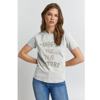 Pulz Jeans ( Dame )  - PULZ - PZHOPE DEEP | T-SHIRT BLANC DE BLAN