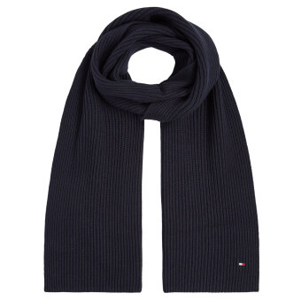 Tommy Hilfiger  - Tommy Hilfiger - TH essential flag scarf | Halstørklæde Space Blue