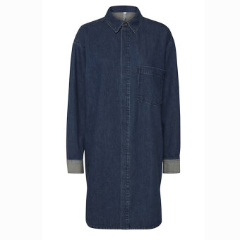 Pulz Jeans ( Dame )  - PULZ - PZDEXI SH | SKJORTE MEDIUM BLUE DENIM