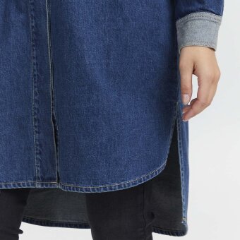 Pulz Jeans ( Dame )  - PULZ - PZDEXI SH | SKJORTE MEDIUM BLUE DENIM