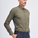 Xacus - Xacus -  Collar smal cutaway shirt | Tailored fit Skjorte Green
