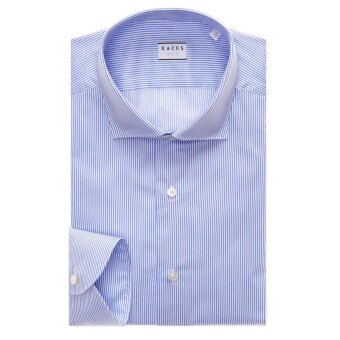 Xacus - Xacus - Collar small cutaway shirt | Tailored fit Skjorte Light Blue Strib