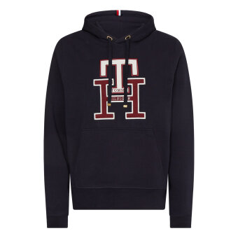 Tommy Hilfiger  - Tommy Hilfiger - TH lux monogram hoodie | Hættetrøje Desert Sky