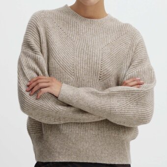 ICHI ( Dame ) - ICHI - IHMYLLE LS2 | STRIK 1304011 OATMEAL MELANGE