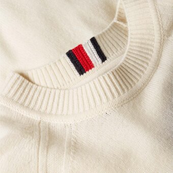 Tommy Hilfiger  - Tommy Hilfiger - Multi lambswool c-neck | Strik Ivory