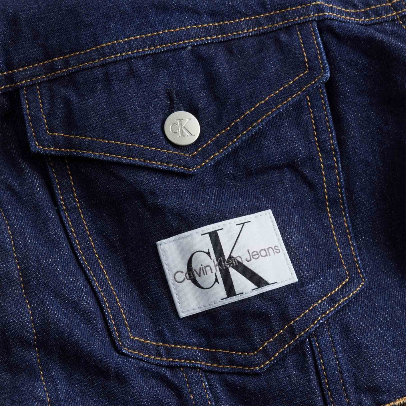 kamp Reklame Seaport Calvin Klein Jeans padded denim denim rinse - Fri fragt