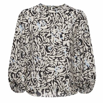 ICHI ( Dame ) - ICHI - IHJEPIA MS | SKJORTE SANDSHELL BLACK LEO