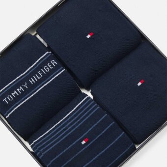 Tommy Hilfiger  - Tommy Hilfiger - 4-pack socks box | Sokker Navy