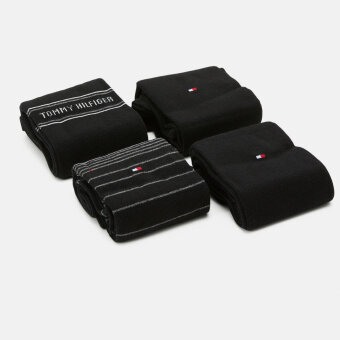 Tommy Hilfiger  - Tommy Hilfiger - 4-pack socks box | Sokker Black