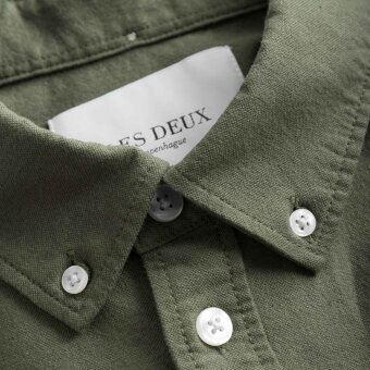 LES DEUX - Les Deux - Kristian oxford shirt | Skjorte Olive night