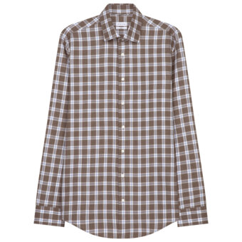 Seidensticker - Seidensticker - Kent shirt 655640 | Slim fit Skjorte Brown 