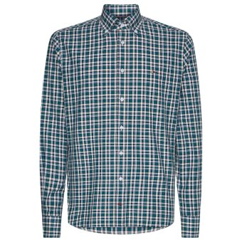 Tommy Hilfiger  - Tommy Hilfiger - Mini tartan oxford shirt | Skjorte Green multi