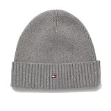 Tommy Hilfiger  - Tommy Hilfiger - TH essential flag beanie | Strik Hue Mid Grey