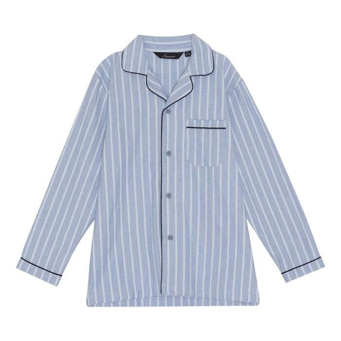 Ambassador  - Ambassador - 90-7 Flonnel  | Pyjamas Lyseblå M. Strib