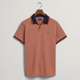 Gant - Gant - Oxford pique shirt ss | Polo T-shirt Pumpkin Orange