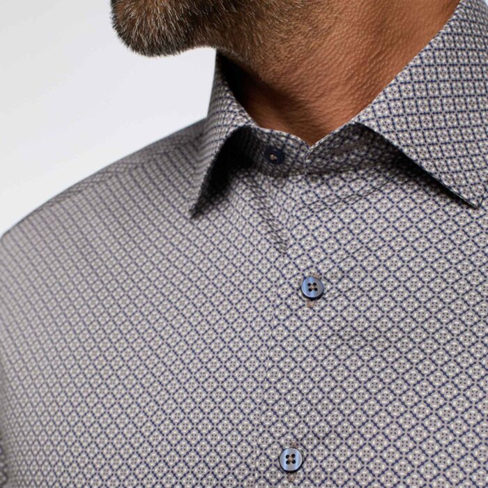 Eterna - Eterna - 4106 14 X18P | Modern fit Skjorte Blå Ærmel. 72 cm