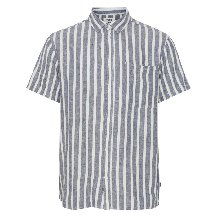 Solid - Solid - Fried linen shirt | Hør skjorte Insignia blue