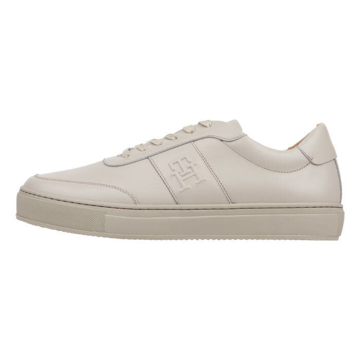 Tommy Hilfiger  - Tommy Hilfiger - Premium leather sneaker | Sko Stone