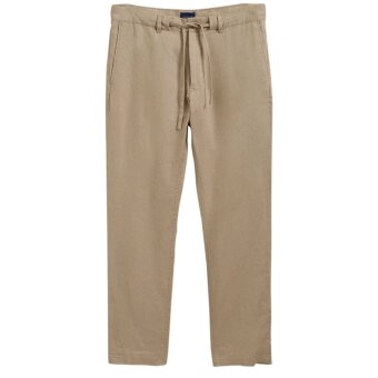 Gant - Gant -  Relaxed linen pants | Bukser Concrete beige